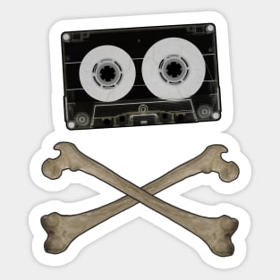 Mixtape and Oldscool Music Piracy Tape Cassette Sticker